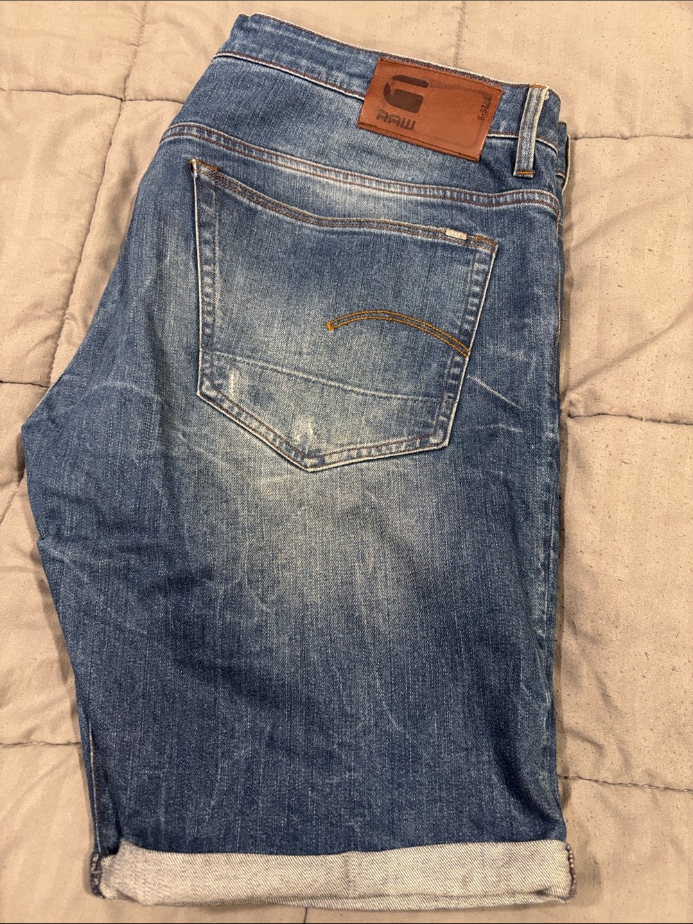 G-Star Relaxed Fit Faded Blue Denim Jeans